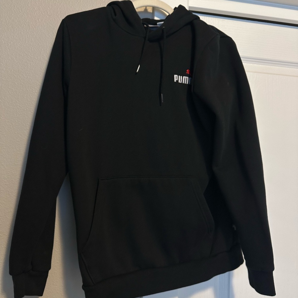 PUMA Men's Black Hoodie with Logo